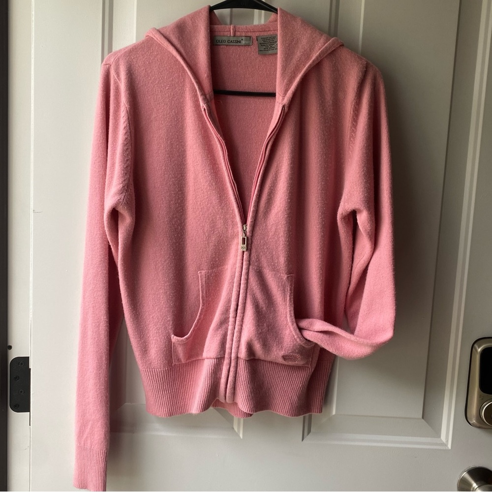 OLEG CASSINI Sport pink zip up jacket